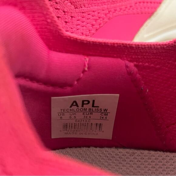 APL TechLoom Bliss Women’s Sz 8 Pink White Shoe Sneaker Knit Athletic Workout - Picture 8 of 8